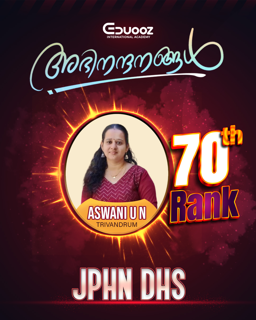Rank holder portrait: 70 Aswani u n JPHN DHS.jpg